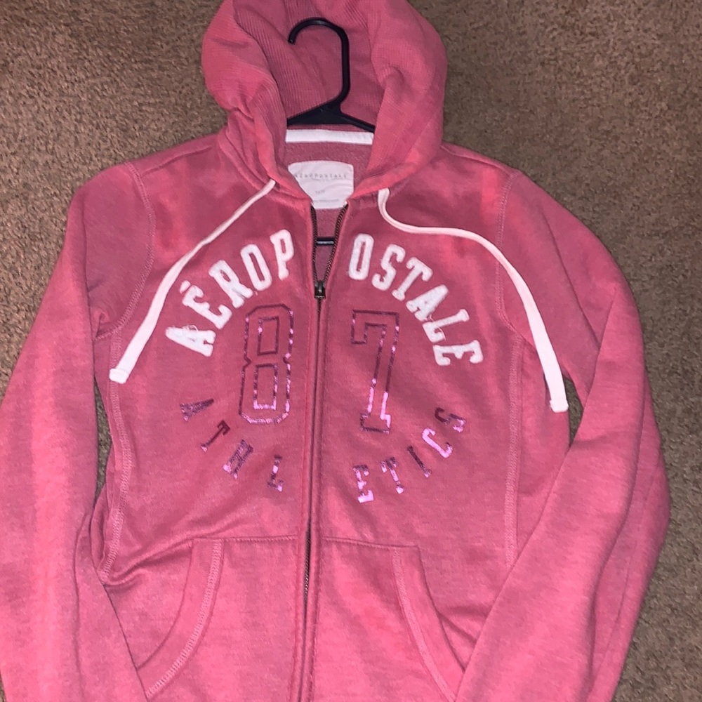 Coral pink Aeropostale jacket.